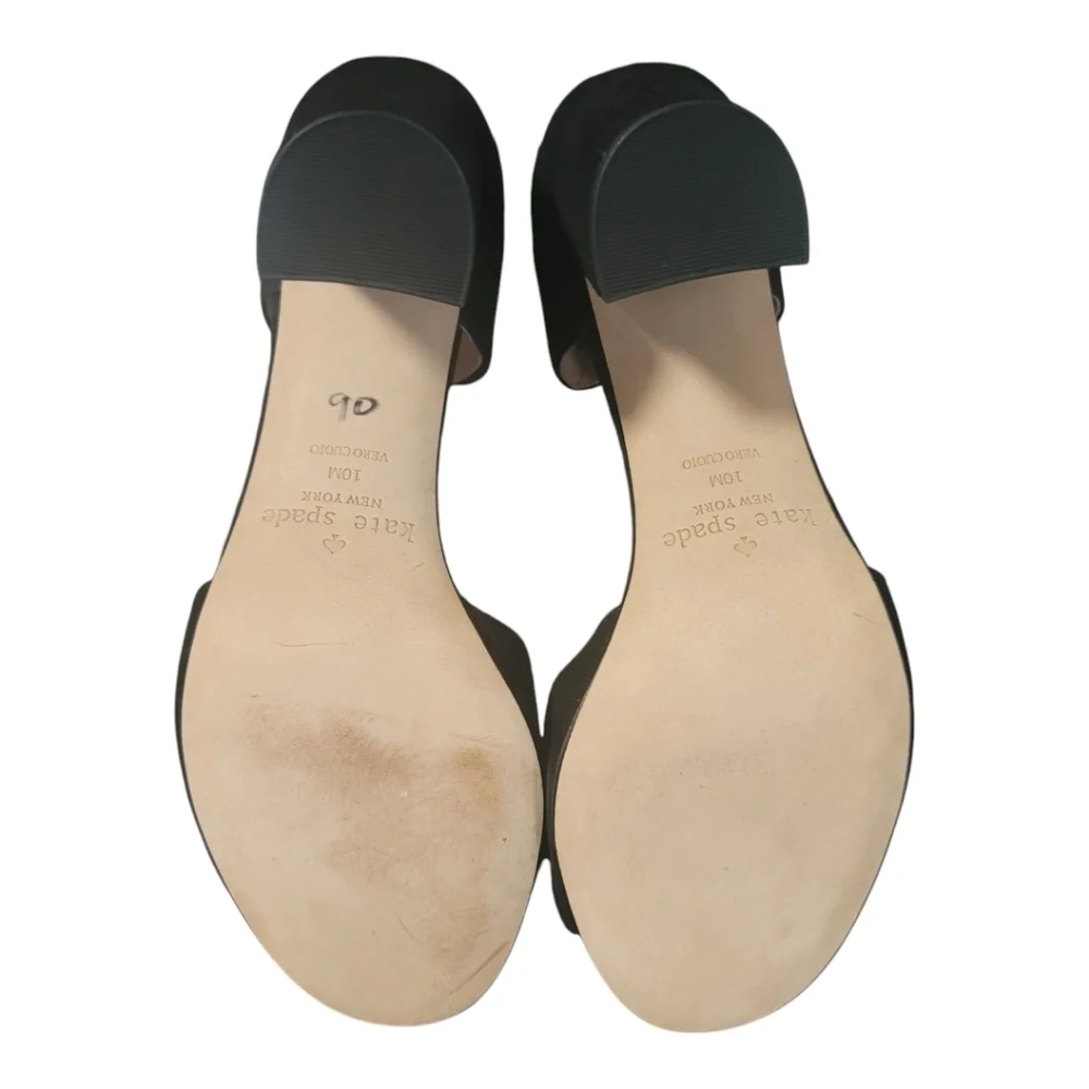 Kate Spade New York Oasis Lace Up High Heel Sandals - 10M - Black Suede - NWOT